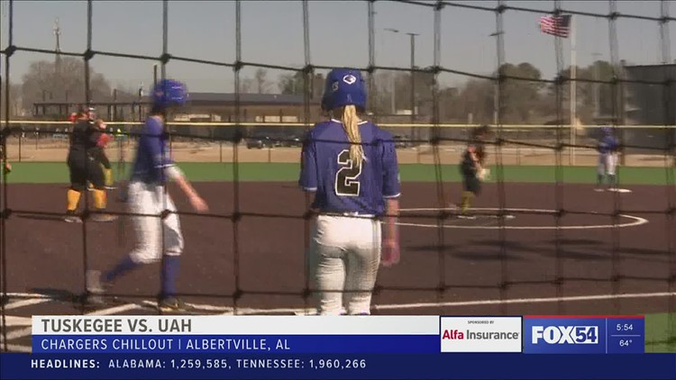 UAH Softball opens day 1 of Charger Chillout with 2 game sweep