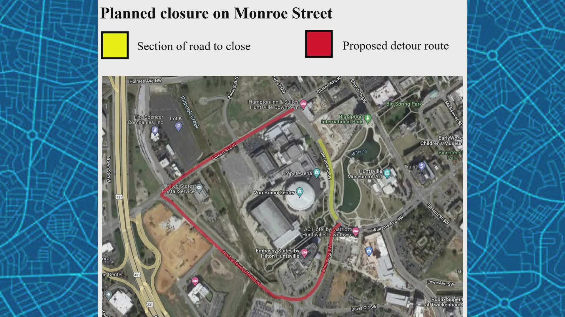 Monroe Street closes Monday for storm water sewer improvements
