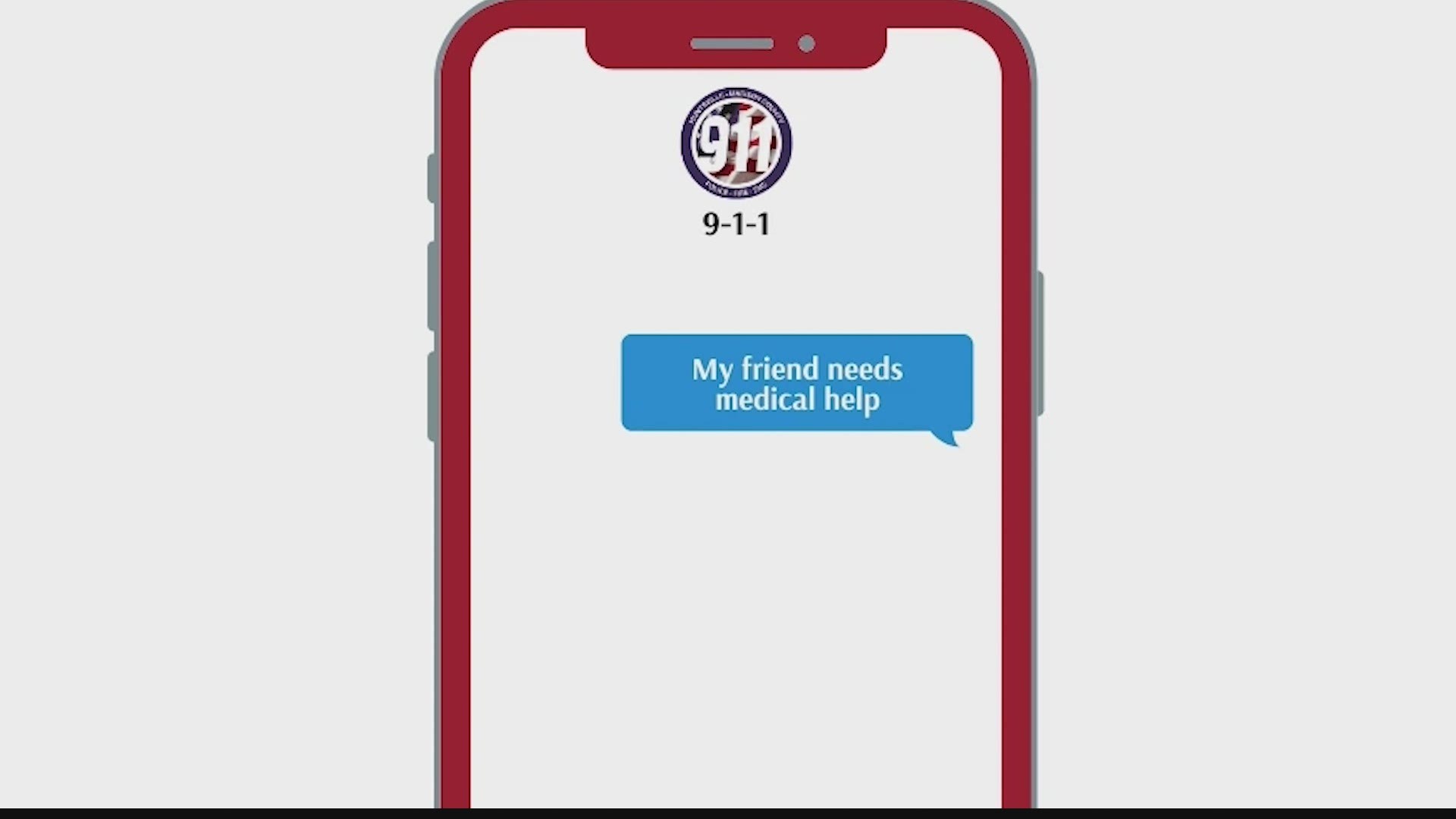 "Call when you can, text when you can't." Text-to-911 is a secondary option when you can't make a phone call.