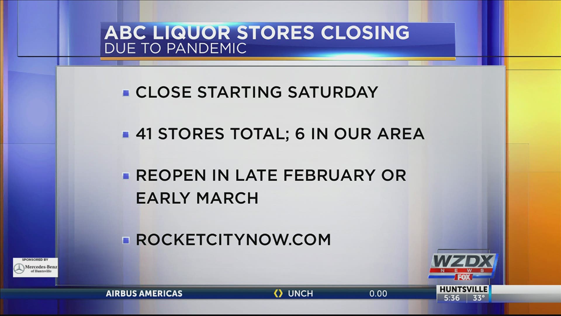 The Alabama Alcoholic Beverage Control Board has shut down 41 stores across the state, including several in North Alabama.
