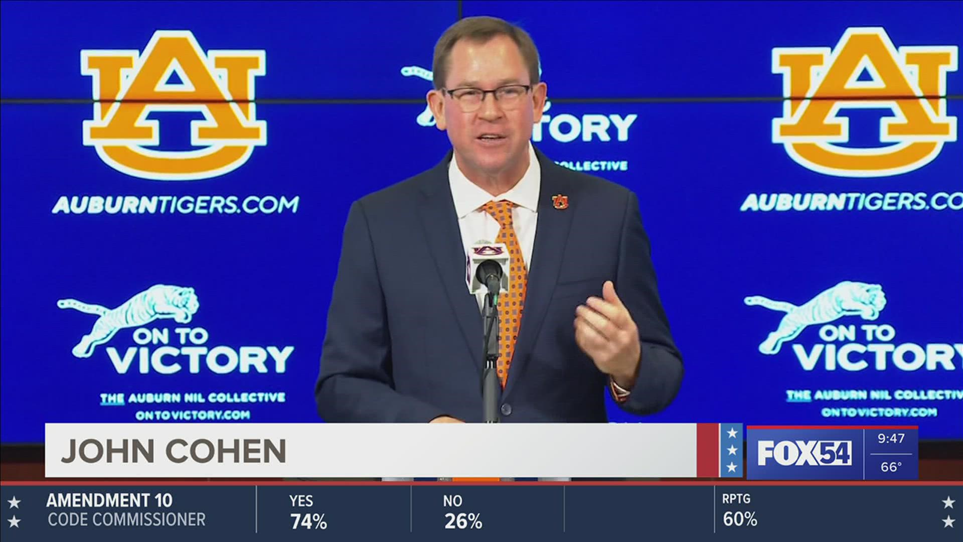 Cohen named Auburn's numerous accomplishments, putting a new twist on the sarcastic saying "Auburn being Auburn"