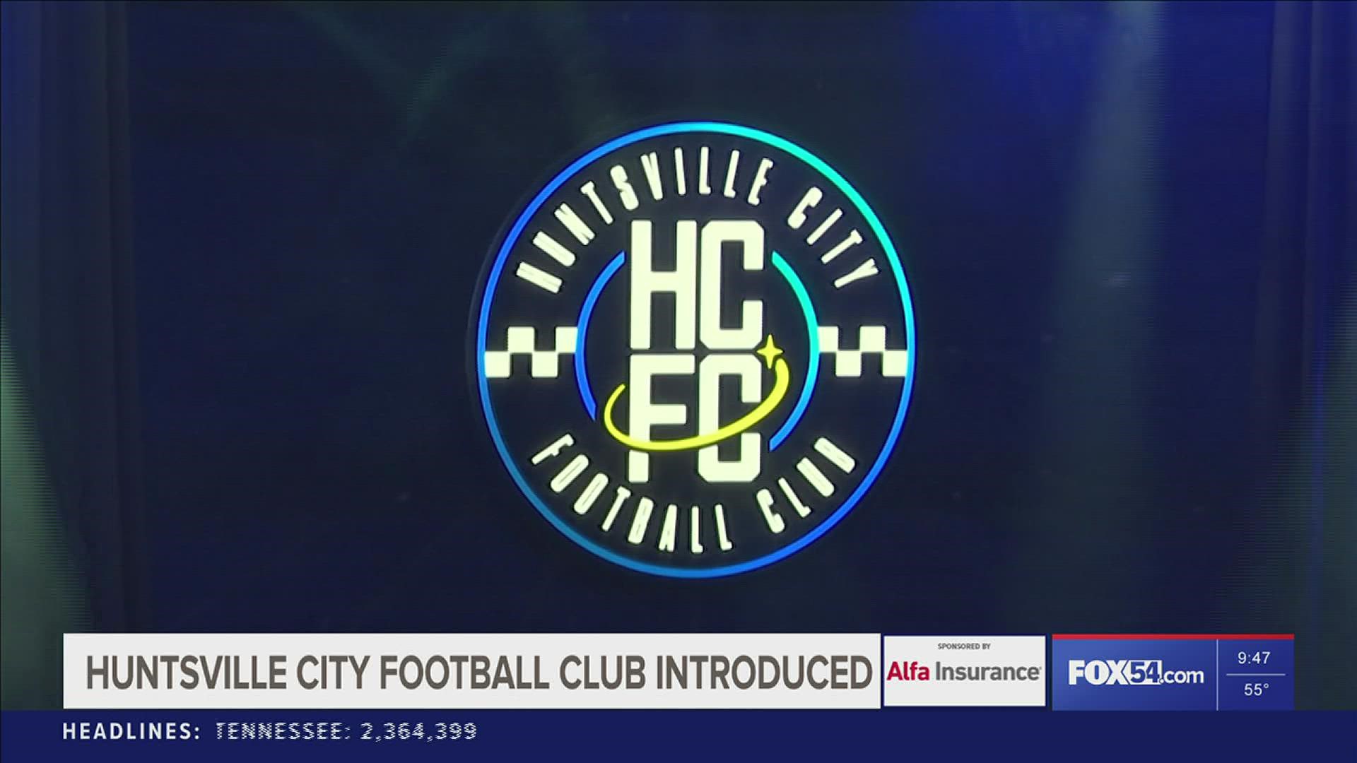 Huntsville City Football Club will make debut next season in the Rocket City. On Wednesday, the logo and brand were unveiled to the public