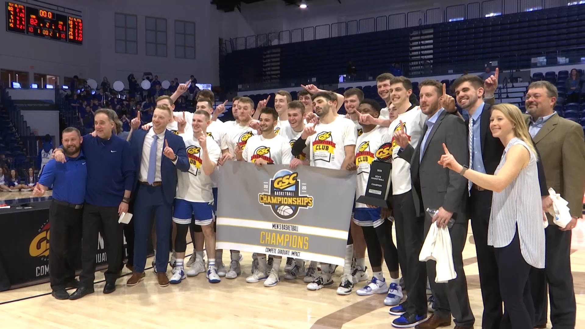 The UAH men's basketball team defeated top  top seed Valdosta State by a 91-82 score to win their 3rd GSC Tourney Title in six years.