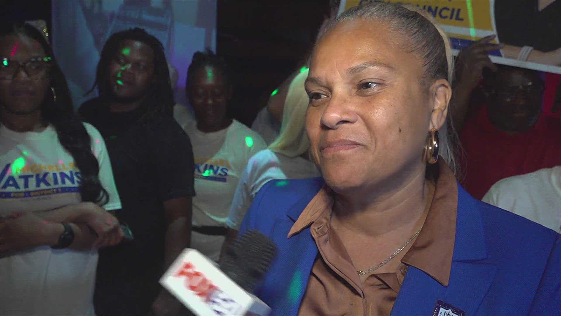 RAW: District 1 City Council candidate Michelle Watkins reacts to election results