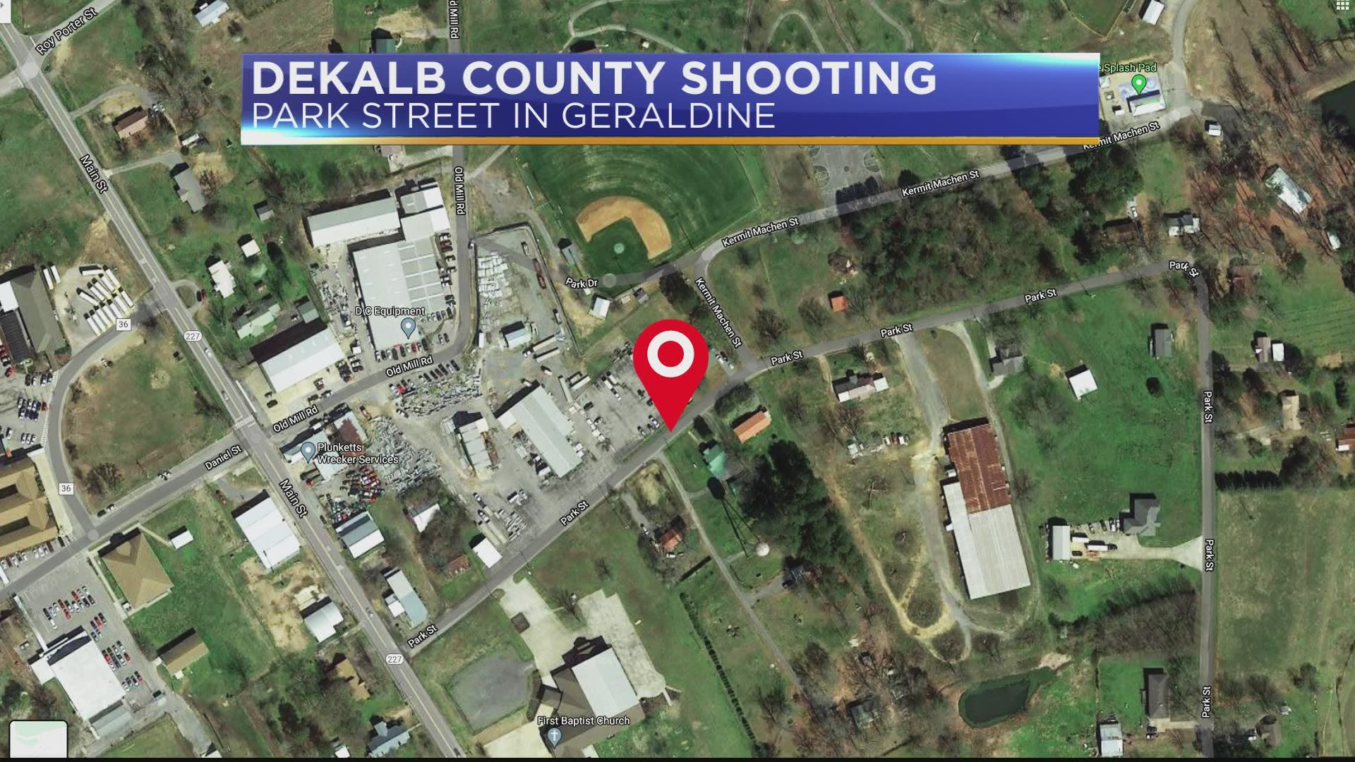 The DeKalb County Sheriff's Office has arrested a Geraldine man on two counts of assault following a shooting that left two people injured Sunday afternoon.