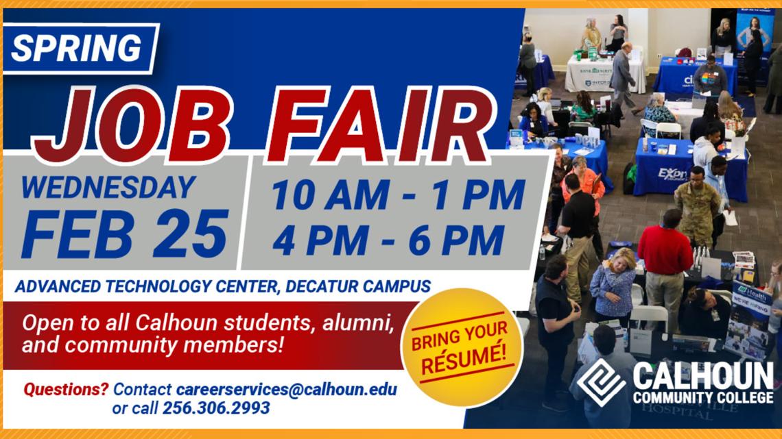 Calhoun Community College hosts job fair in Decatur with over 55 employers