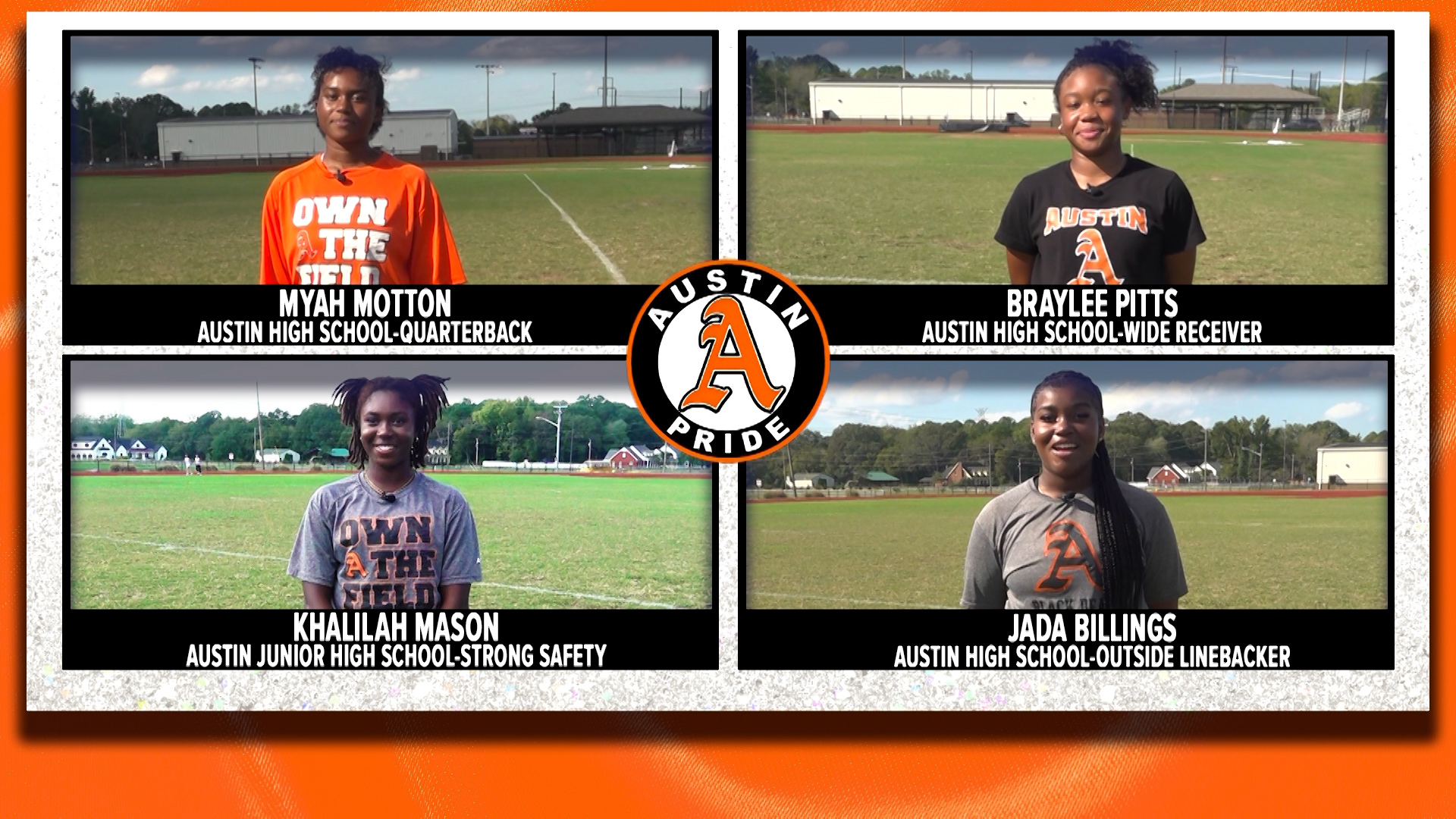 This is the first season for the Austin High School Flag Football Team.