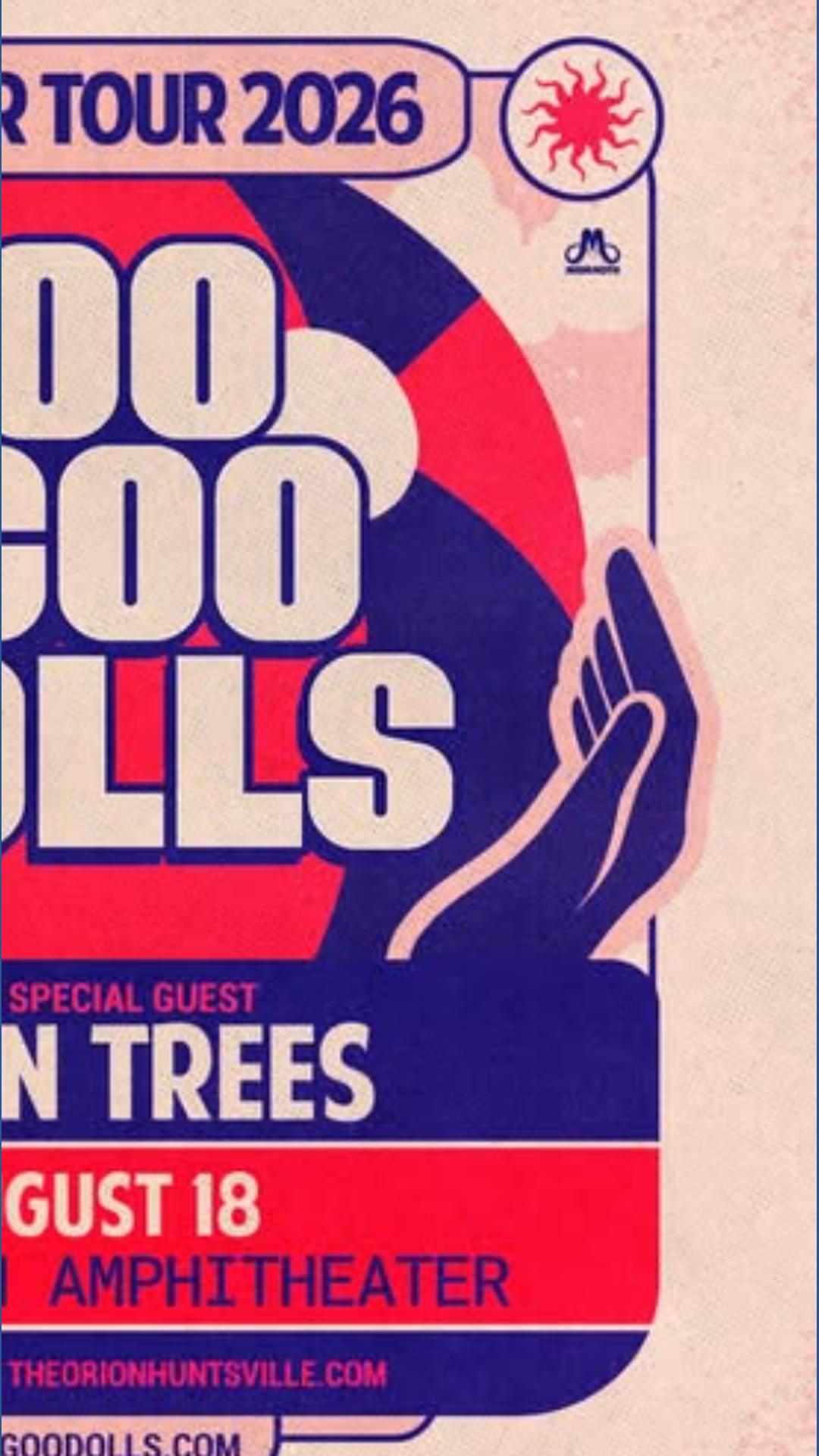 Goo Goo Dolls to perform at The Orion Amphitheater with Neon Trees
