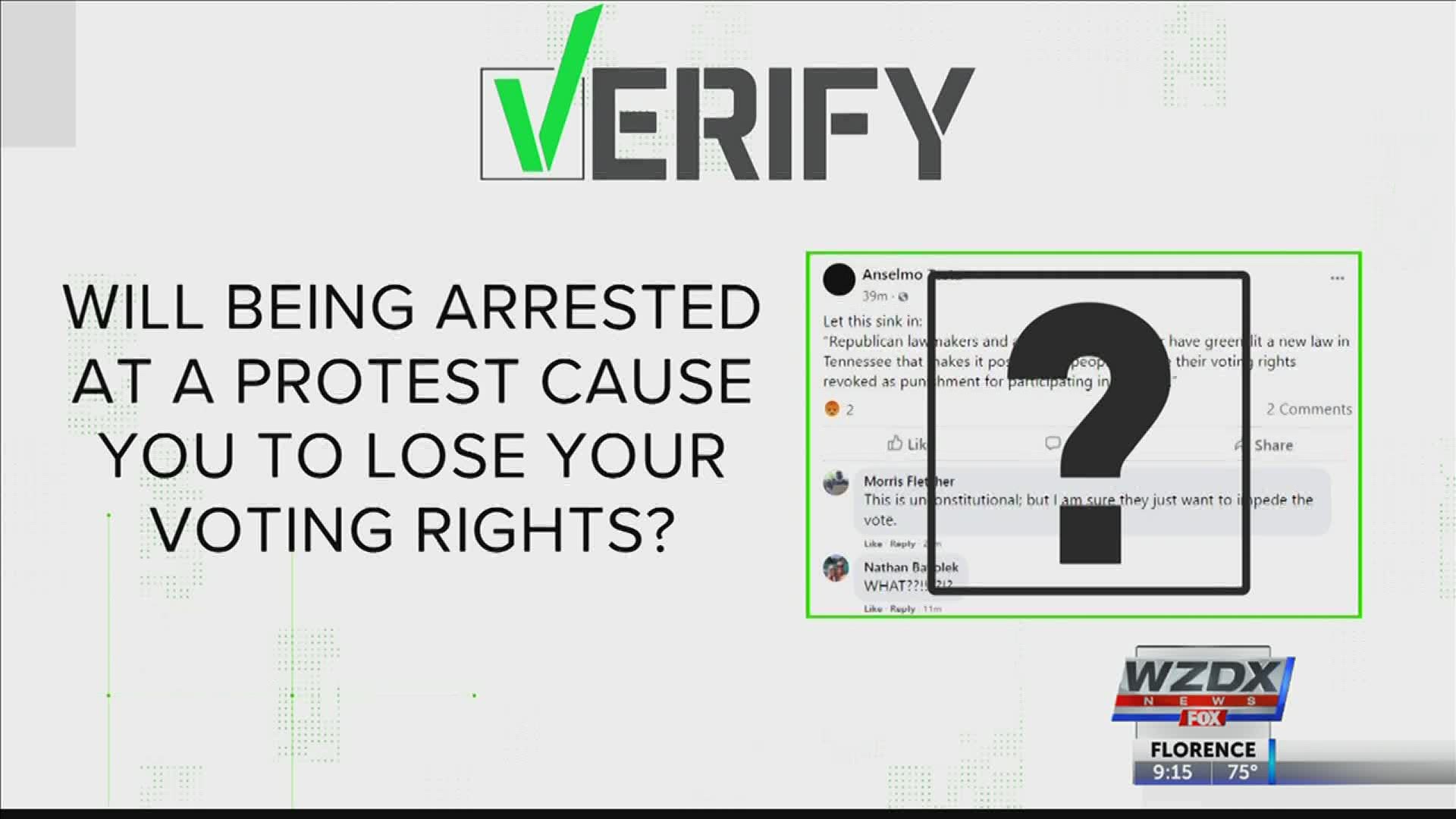 Will you lose your voting rights if you get arrested for protesting? We VERIFY.