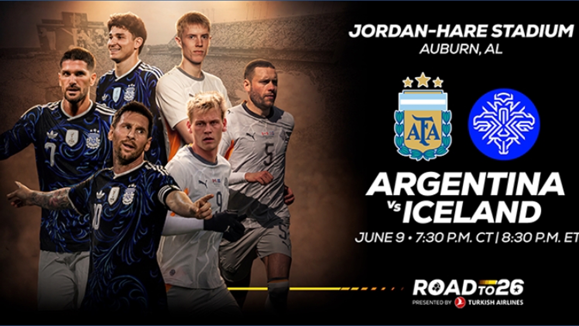 Argentina and Iceland face off in World Cup warm-up at Jordan-Hare Stadium