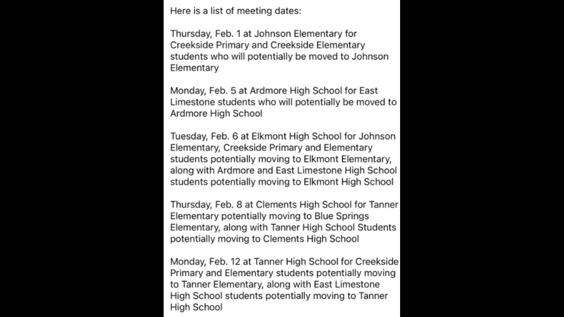 Limestone County School Board considers redistricting