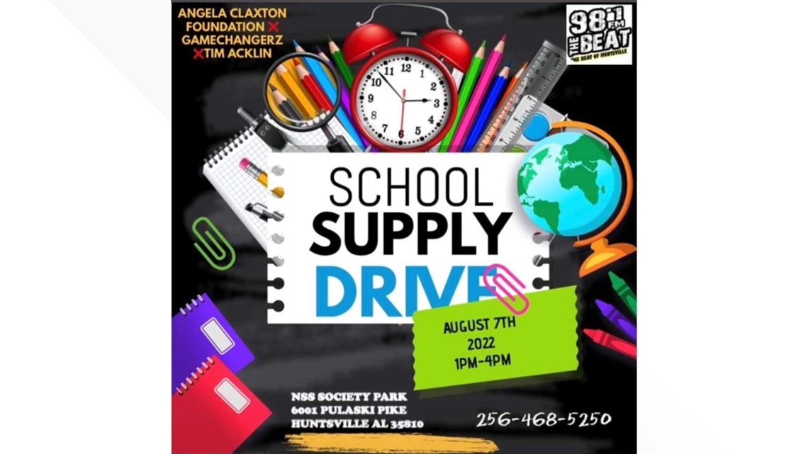 School supply drives, giveaways, backtoschool tax free weekend