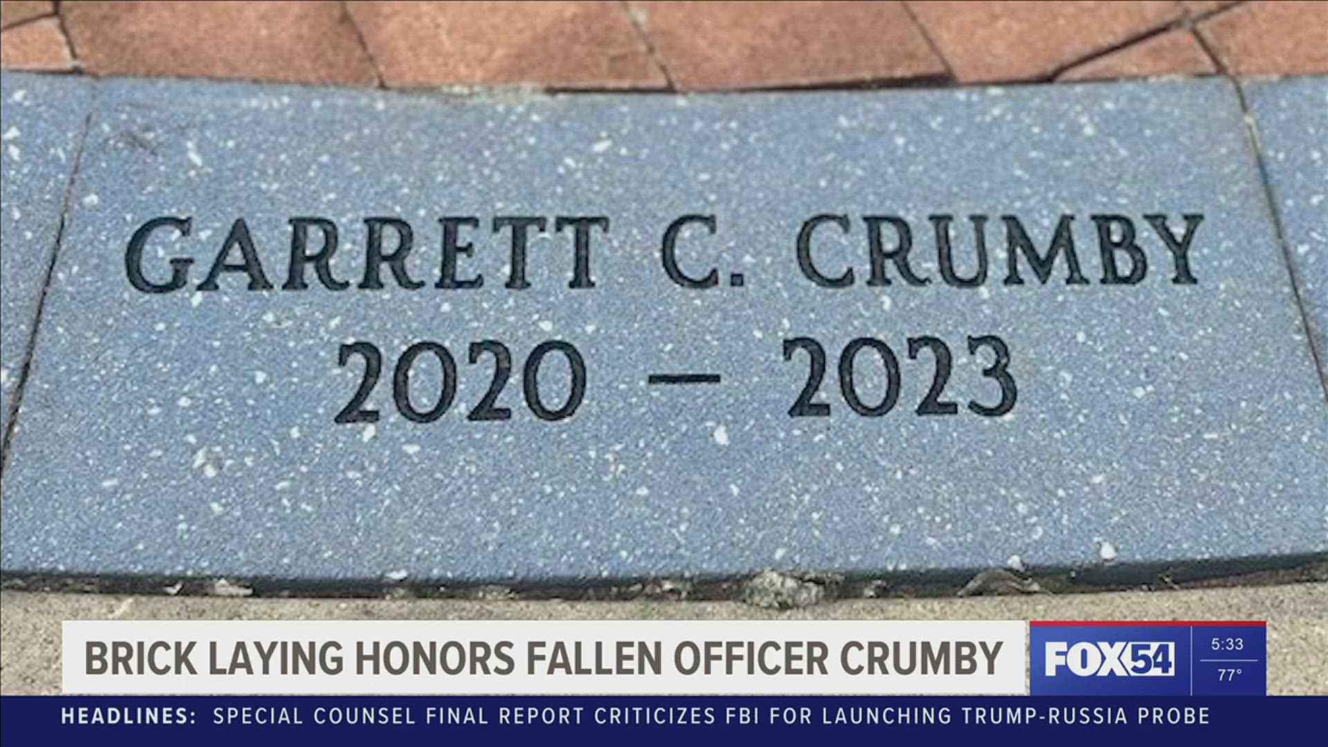 Garrett Crumby was shot and killed in the line of duty March 28 while responding to a call at a Governors West Drive apartment.