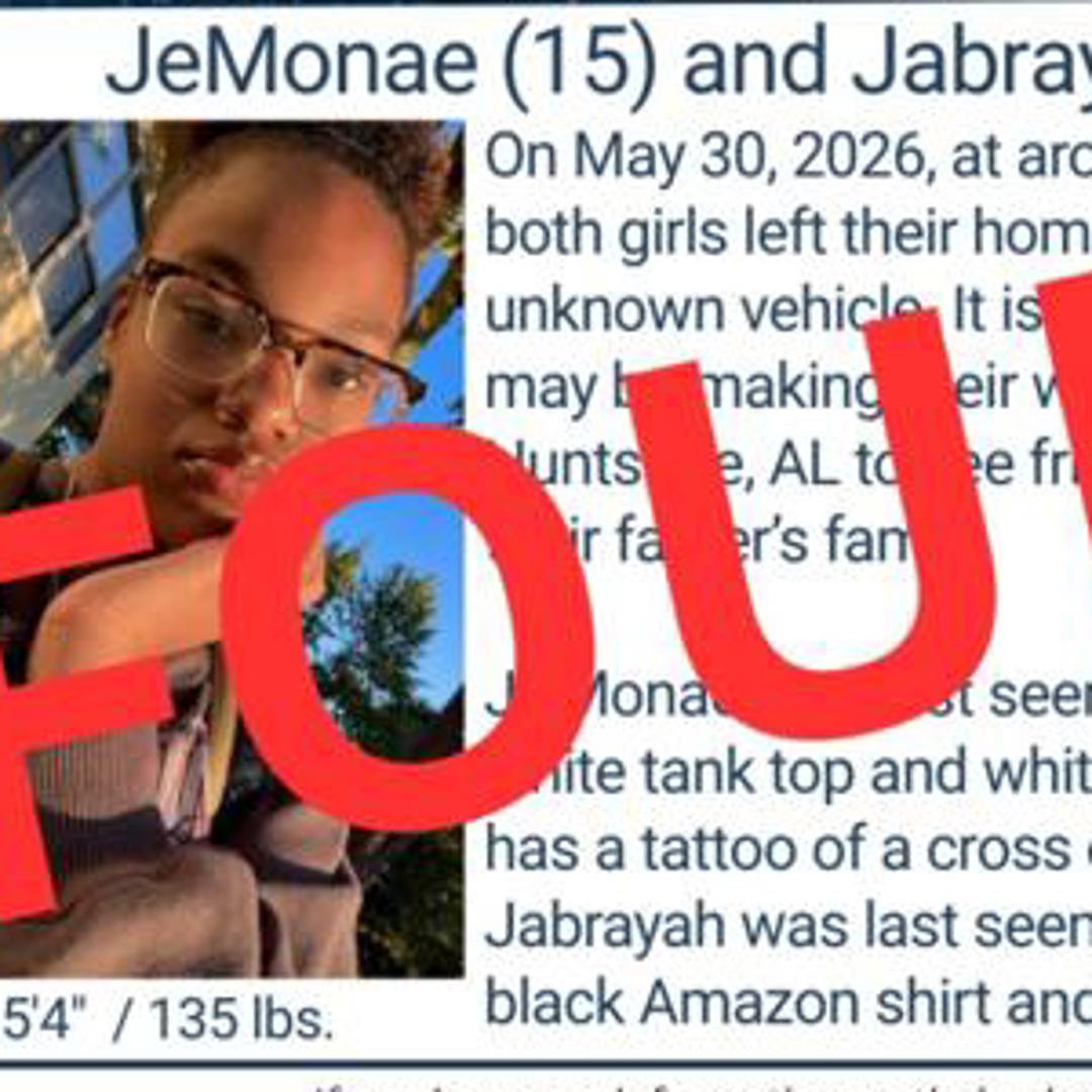 Two missing teens found safe after search in Huntsville area ...