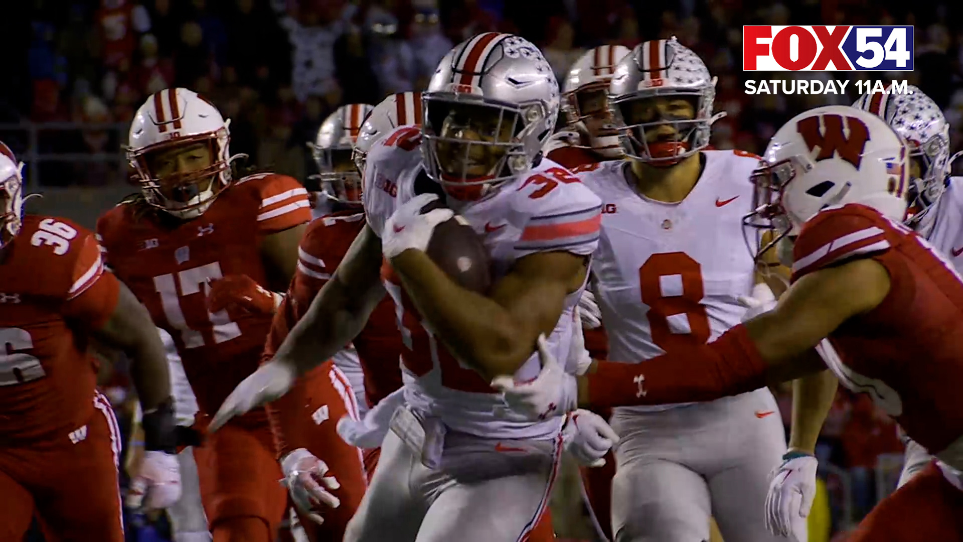 Nebraska vs. #4 Ohio State, Sat. 10/26 at 11:00am on FOX54