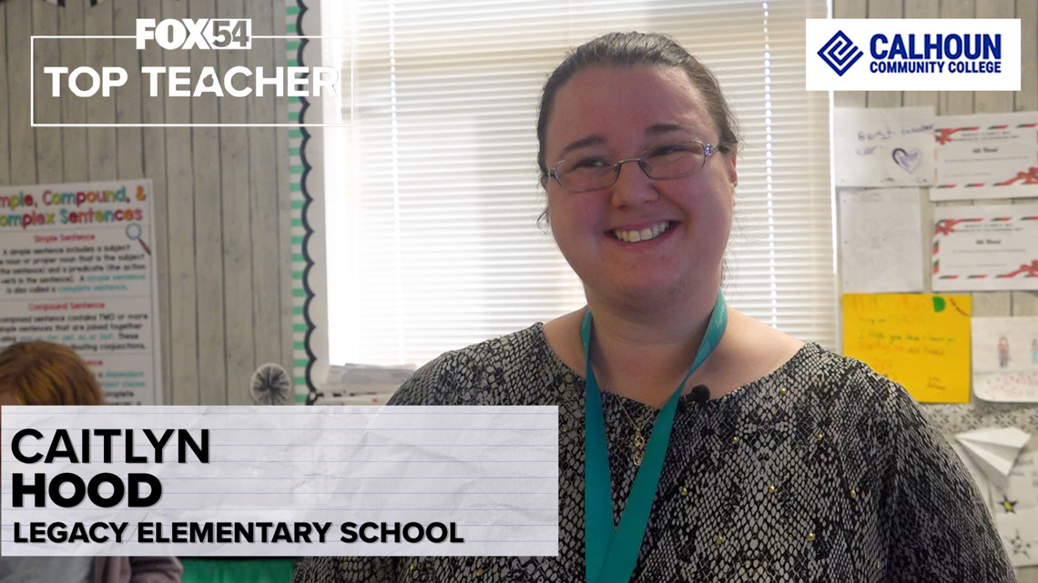 Caitlyn Hood is a FOX54 Top Teacher from Legacy Elementary School!