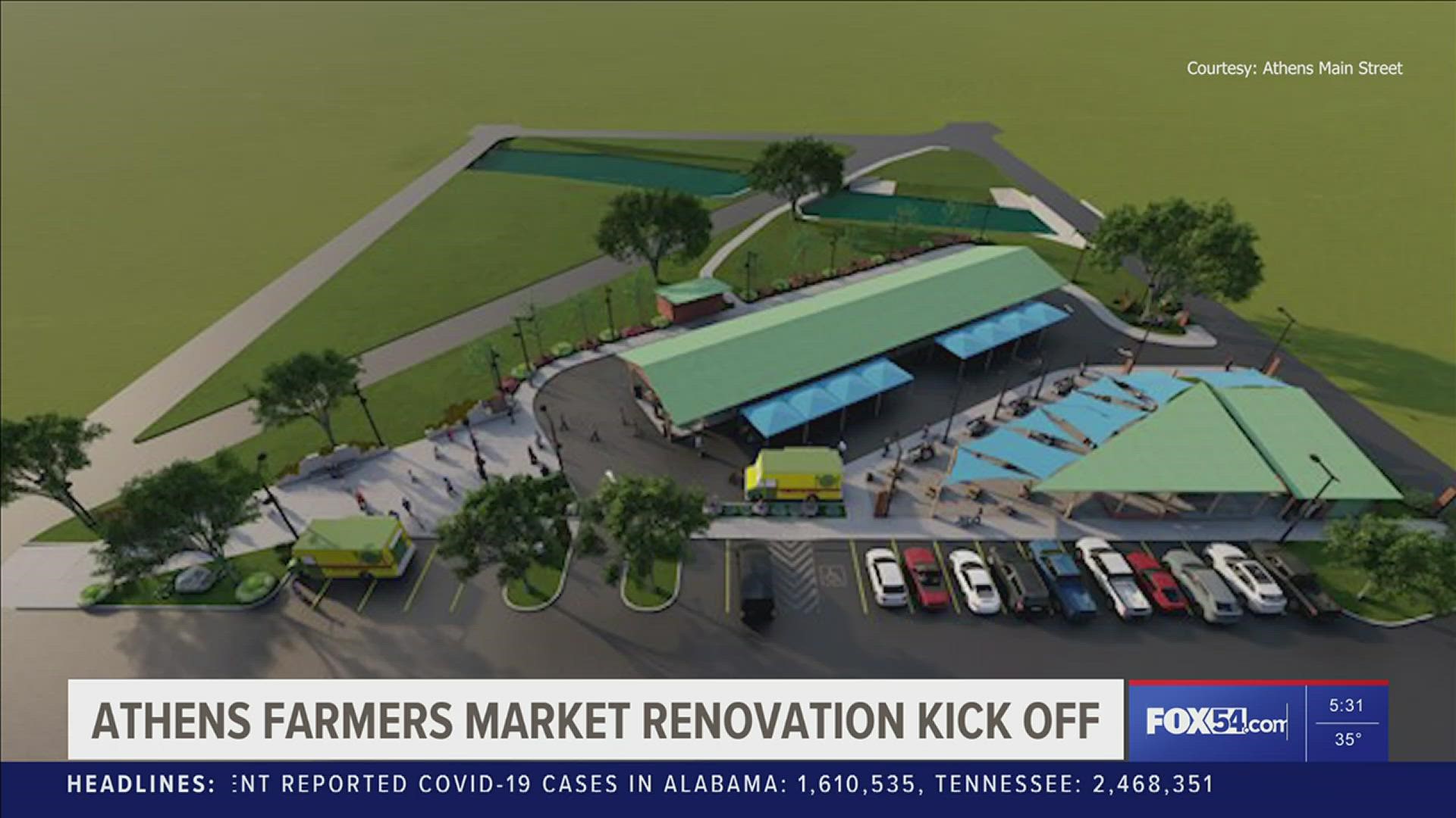 New roof, new tables, new art, and new activities are coming to the Limestone County Farmers Markets in Athens, AL.