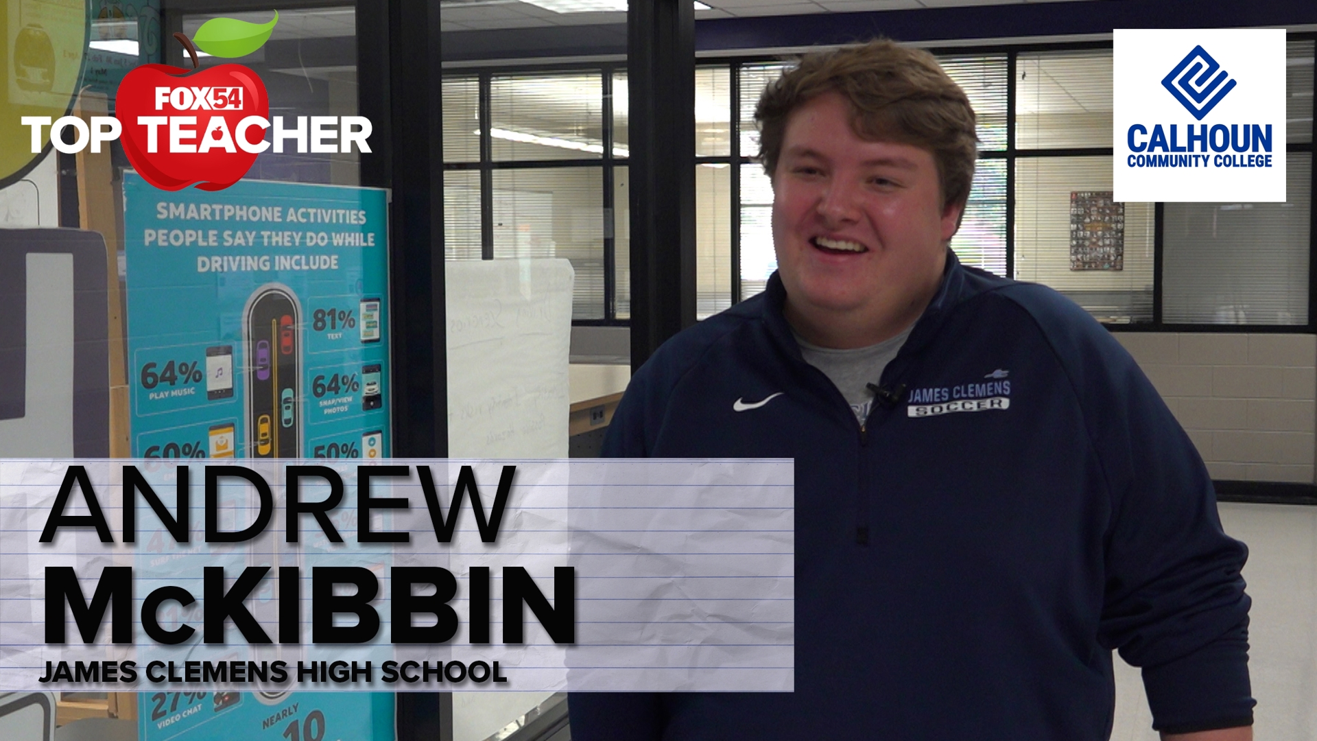 Andrew McKibbin is a FOX54 Top Teacher from James Clemens High School