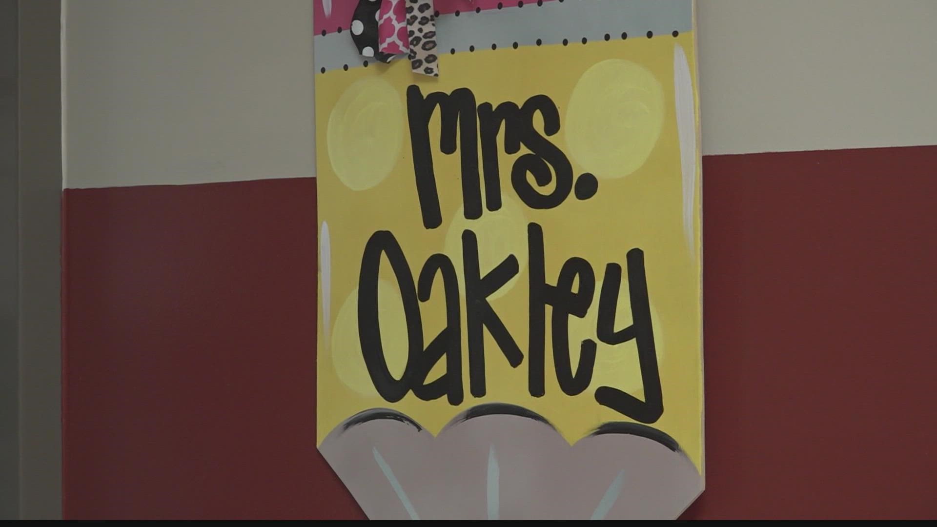 We're honoring Ms.Oakley, a collaborative special education teacher at Mountain Gap Elementary school in Huntsville.