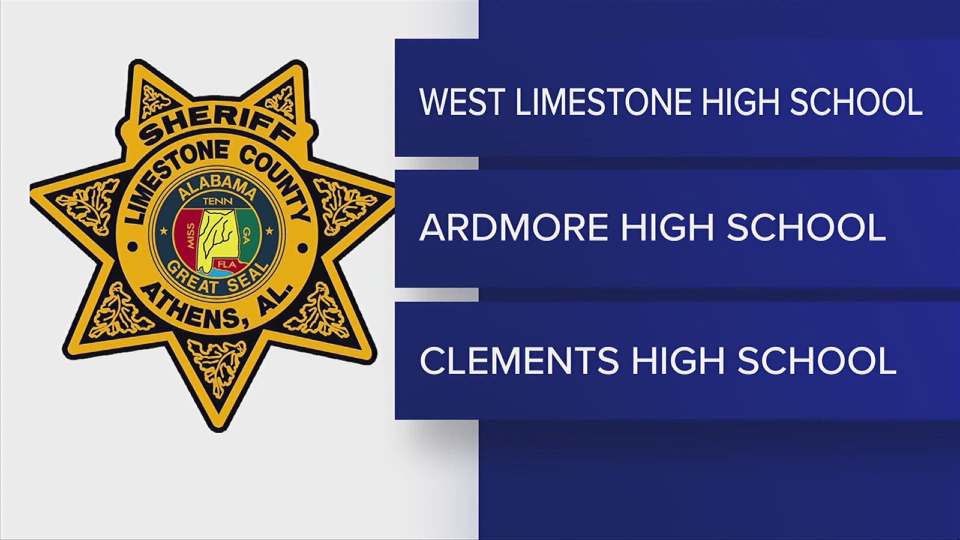 Limestone County Sheriff's Office says students made threats to three different schools