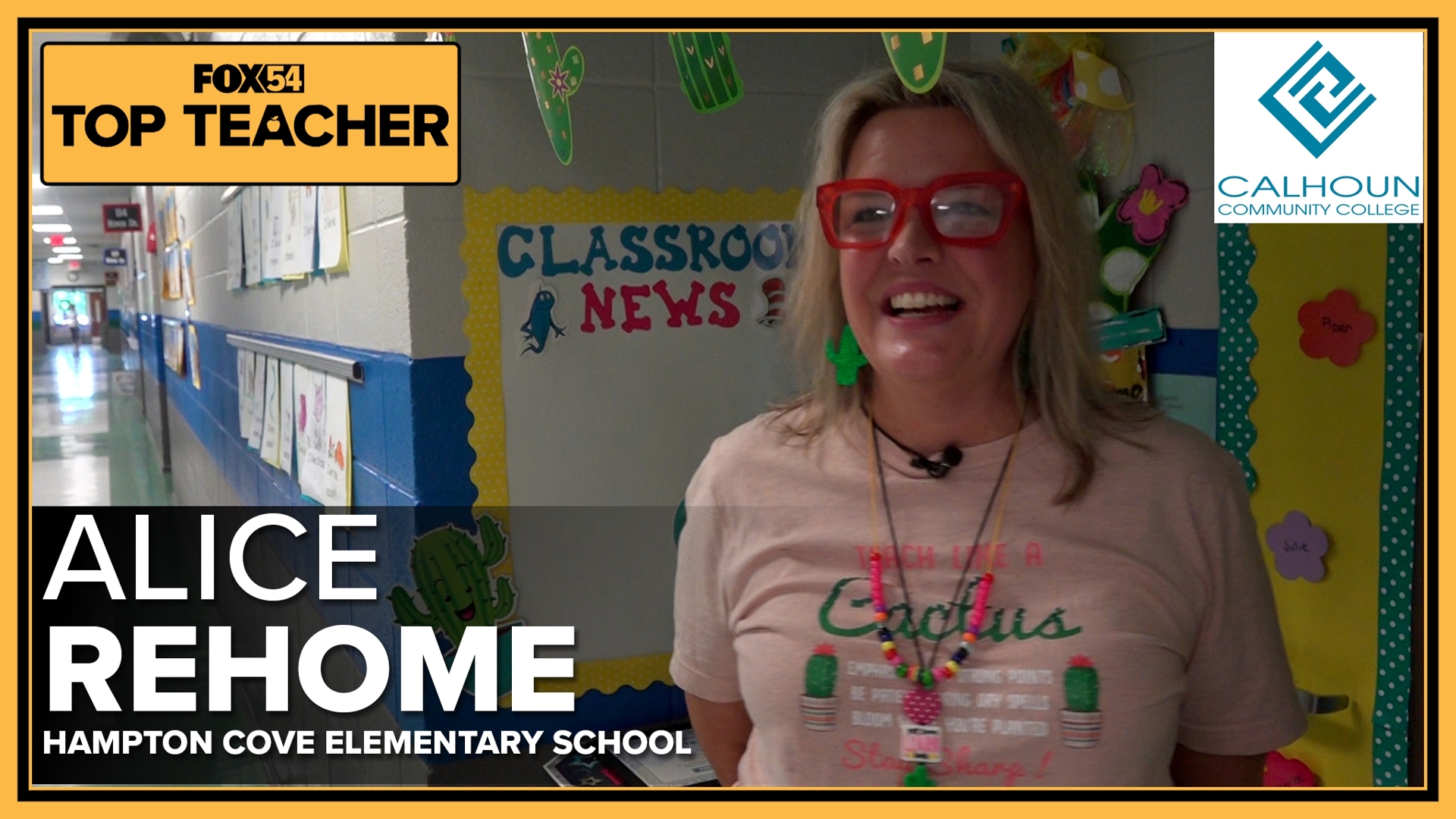 Alice Rehome has been teaching kindergarten for six years.