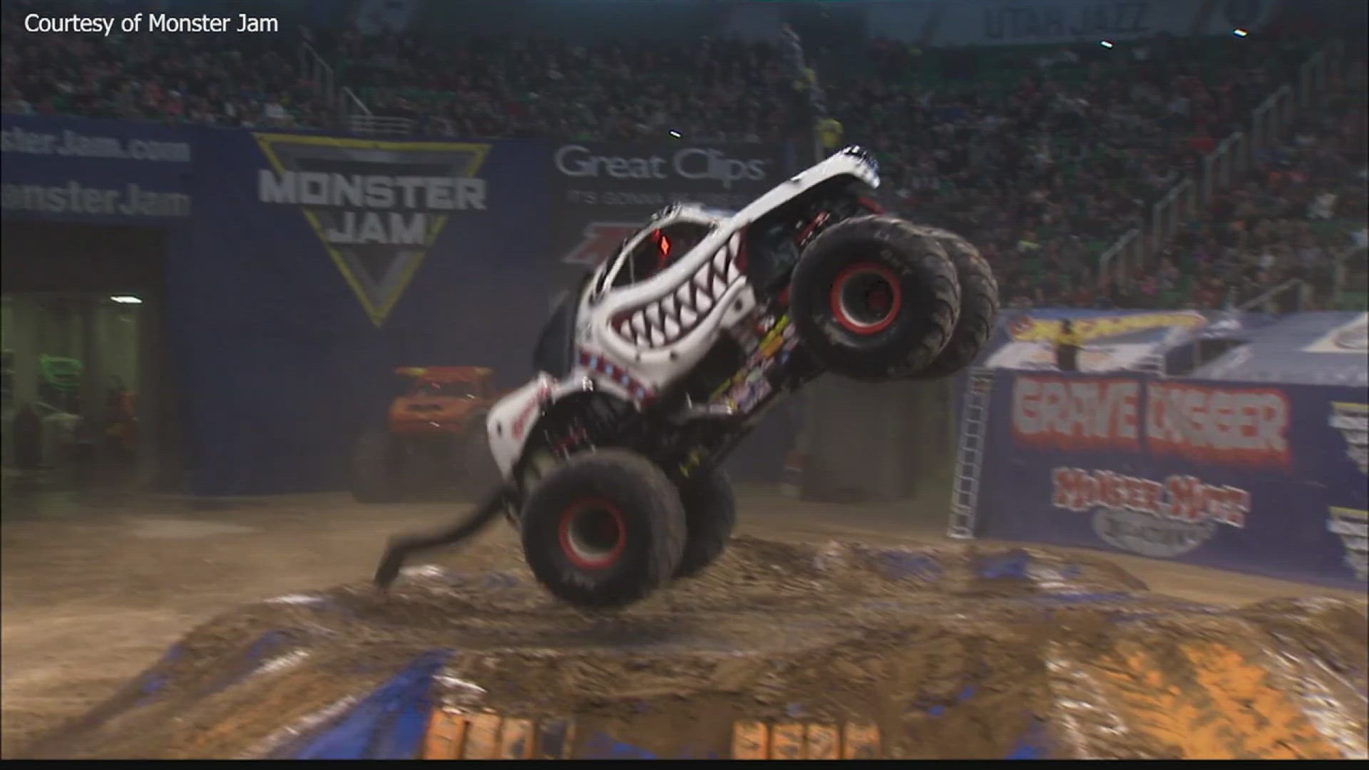 Big trucks doing big tricks - that's what the host of the Monster Jam motorsports show promises.