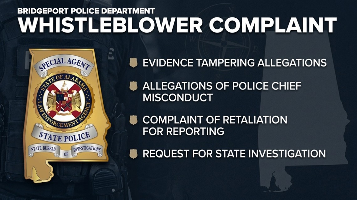 Whistleblower accuses Bridgeport police chief of corruption; complaint sent to Alabama SBI