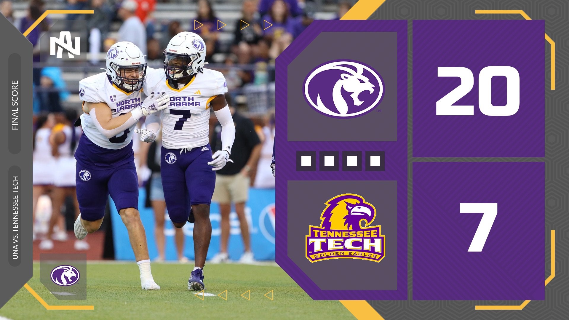 Brent Dearmon and the UNA Lions improved to 2-2 on the season with 20-7 win over Tennessee Tech.