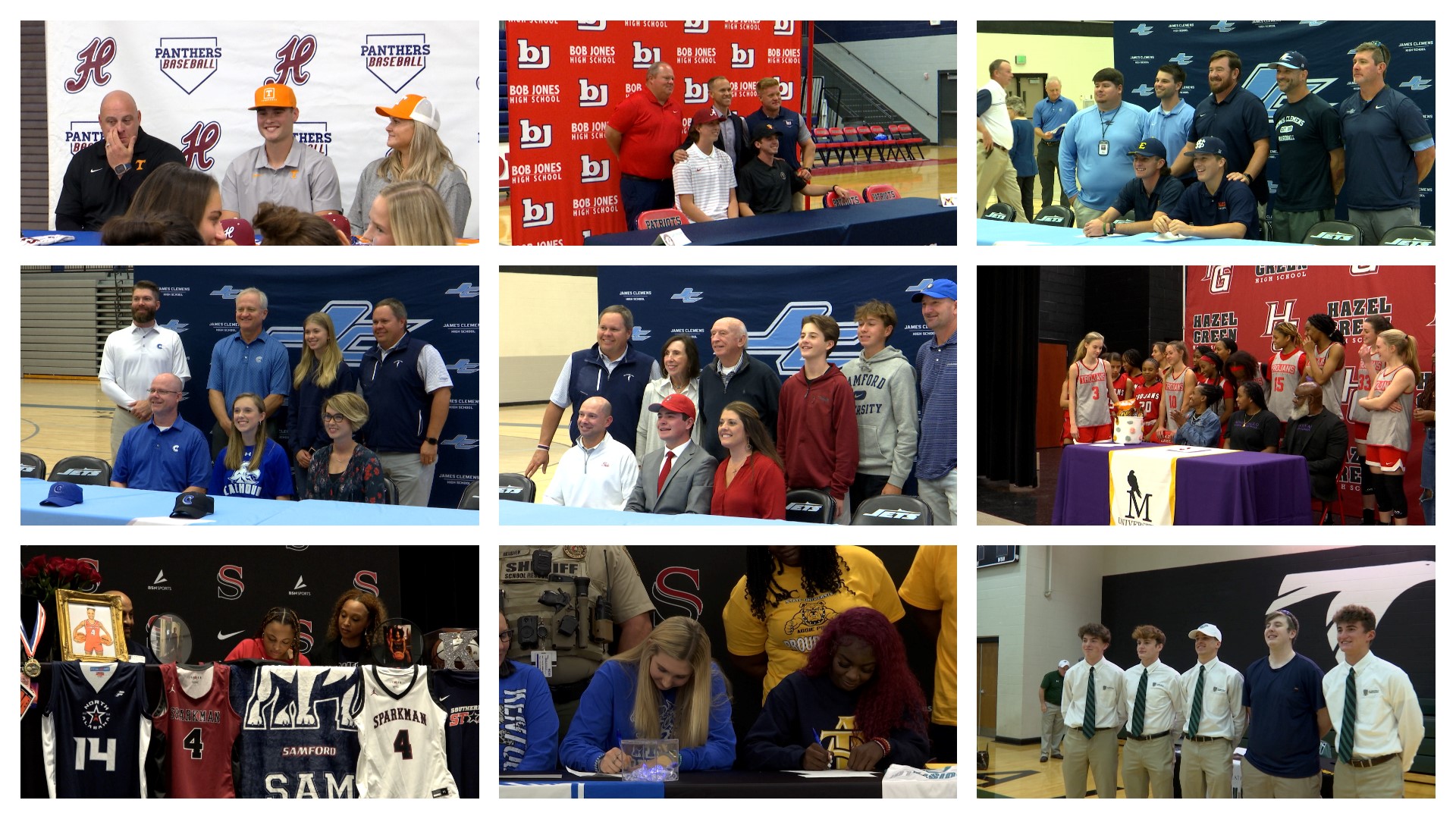 A slew of high school standouts signed national letters of intents on during the early fall sports signing period.