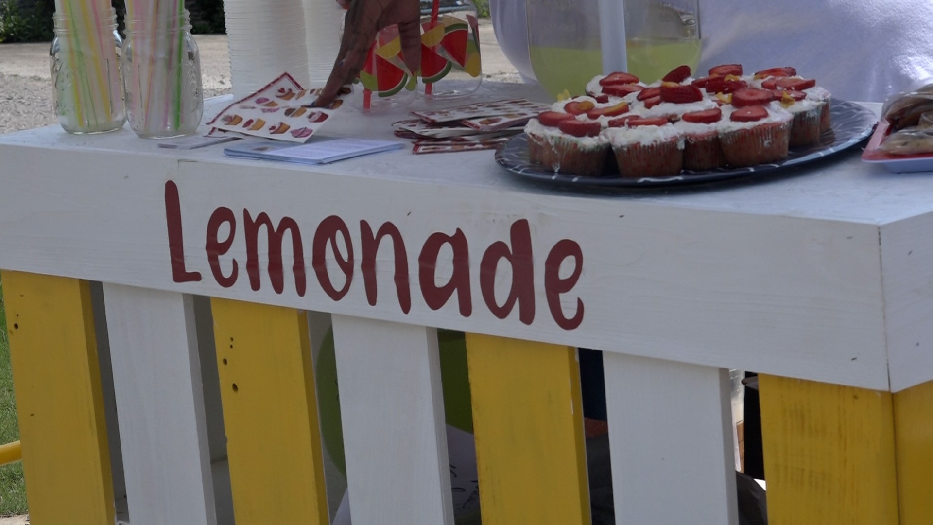 Special needs group home holds lemonade stand to raise money for the organization.