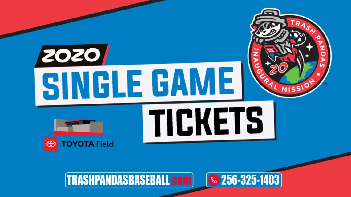 Rocket City Trash Pandas single game tickets on sale