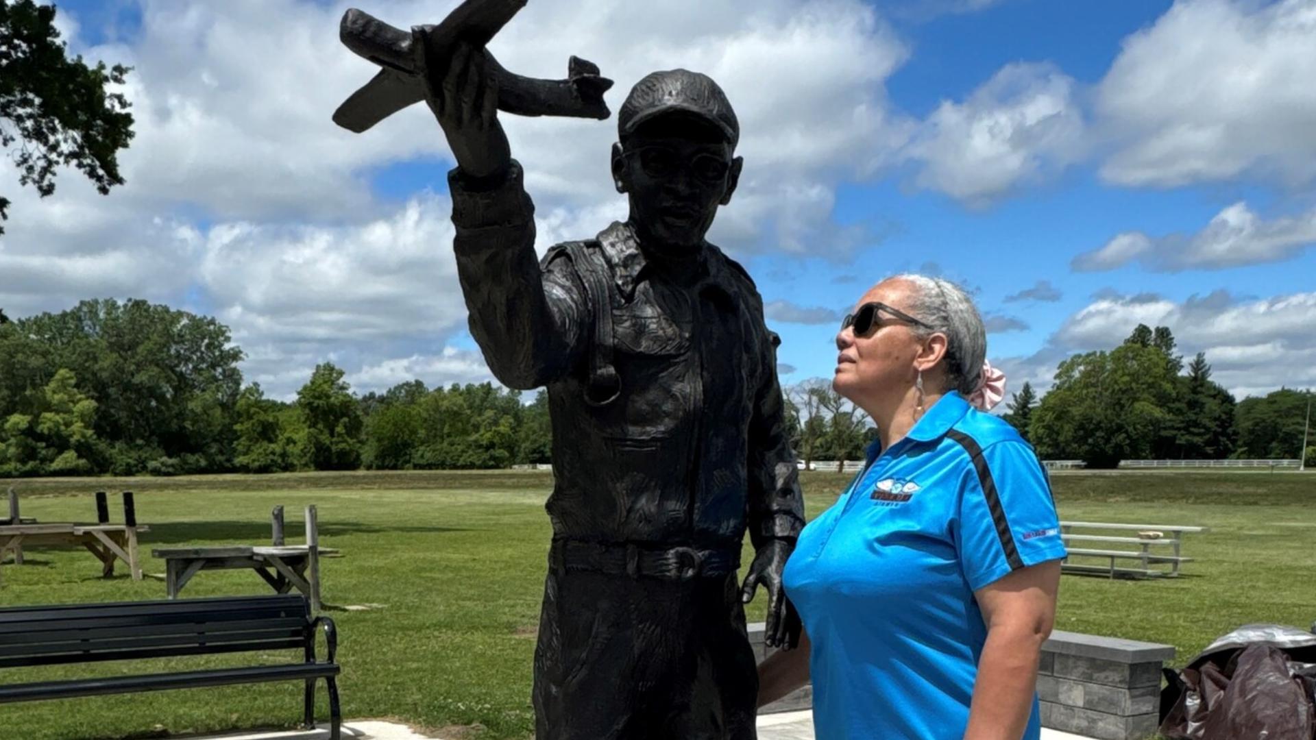 Bronze Statue Of Tuskegee Airman Found After Theft From Detroit City ...