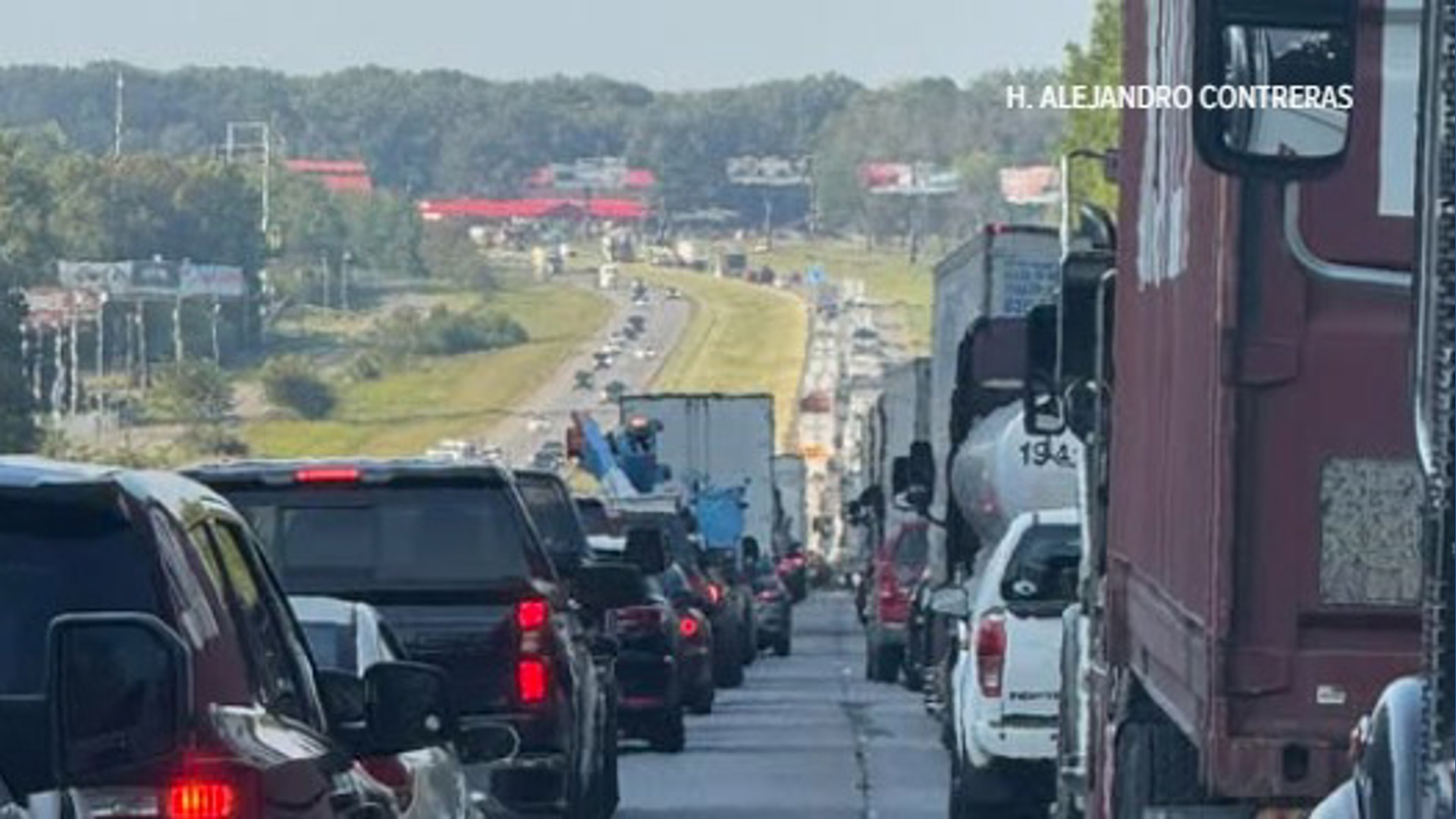 Fiery crash halts northbound I-65 traffic near Priceville