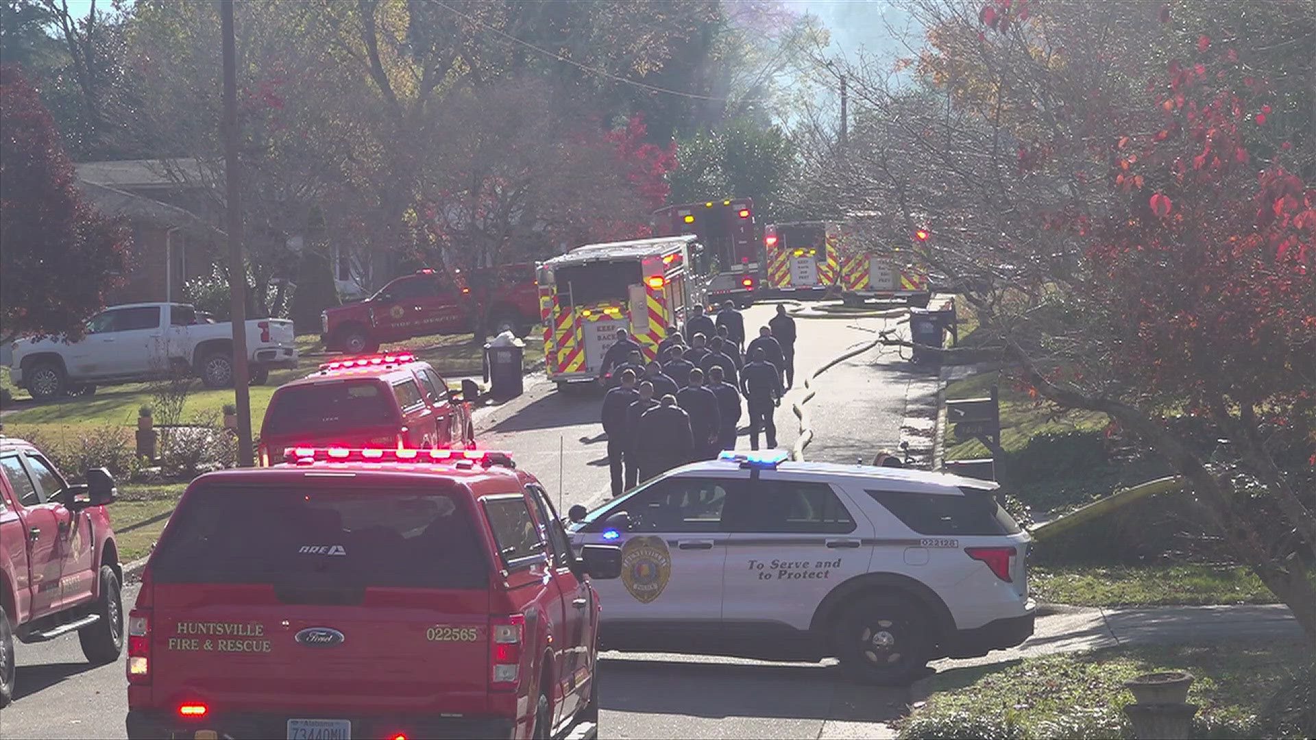 House fire on Dale Circle near Blossomwood Elementary School.