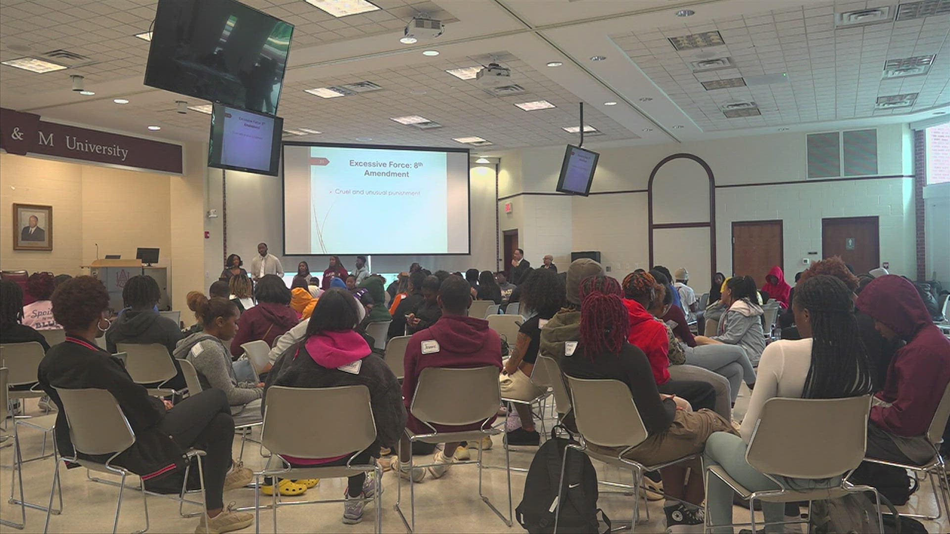 Students and law enforcement discuss how to identify, report, and prevent hate crimes