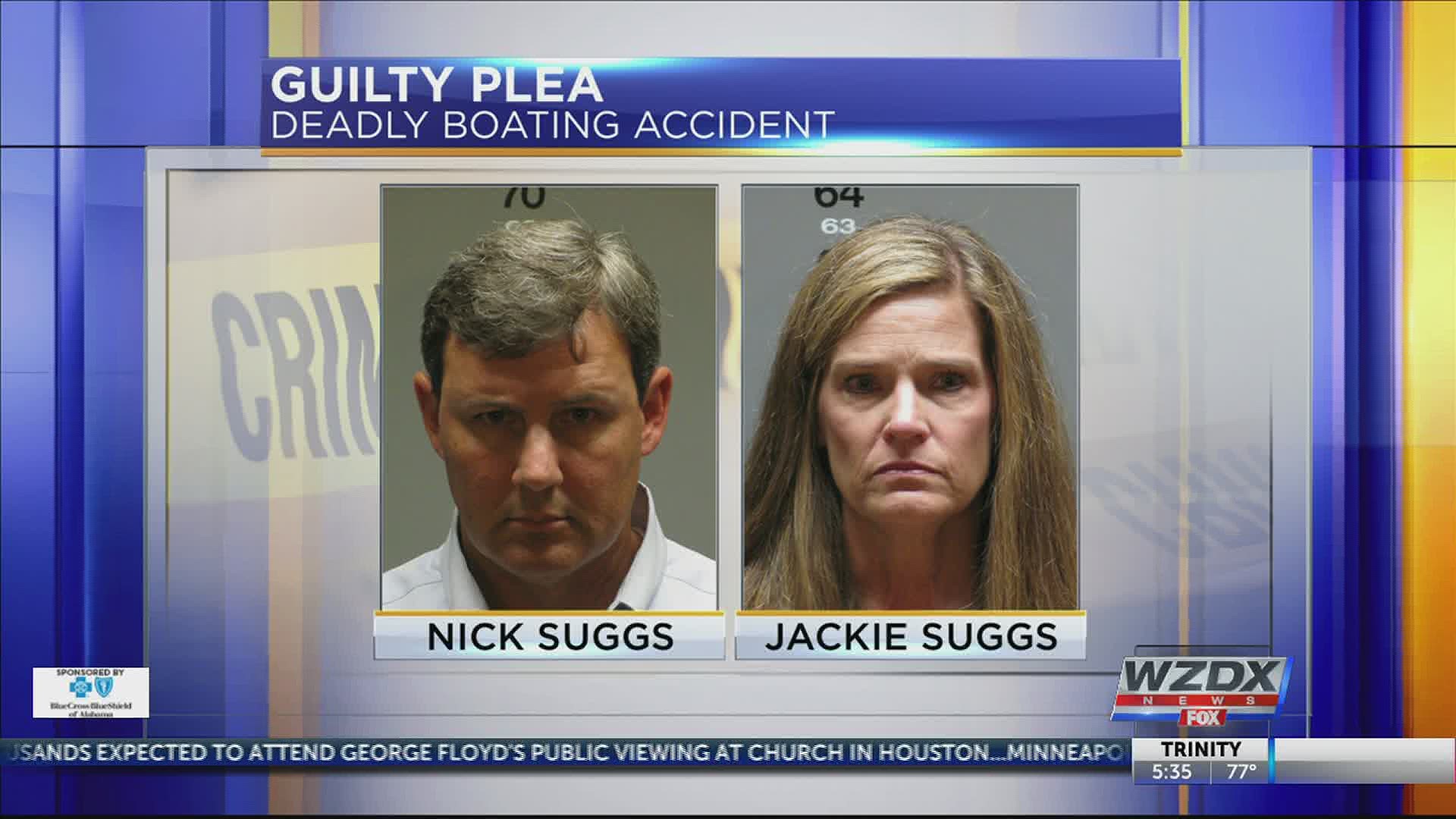 Nick Suggs pleaded guilty to negligent operation of a water vessel.