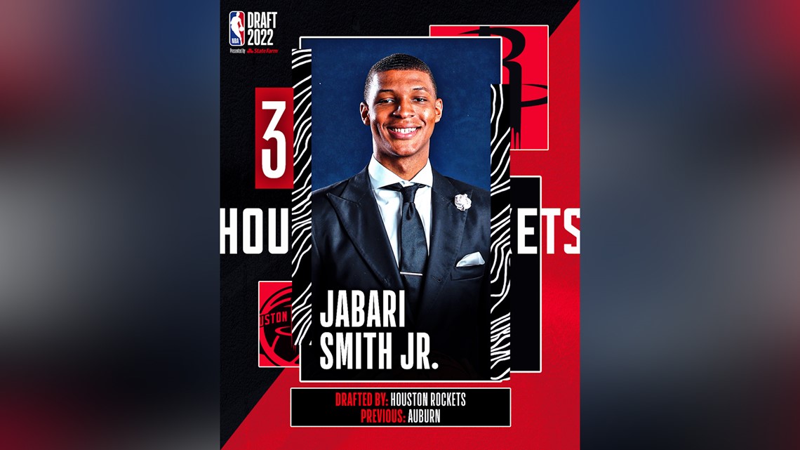 2022 NBA Draft grades: Houston Rockets select Jabari Smith with No. 3  overall pick