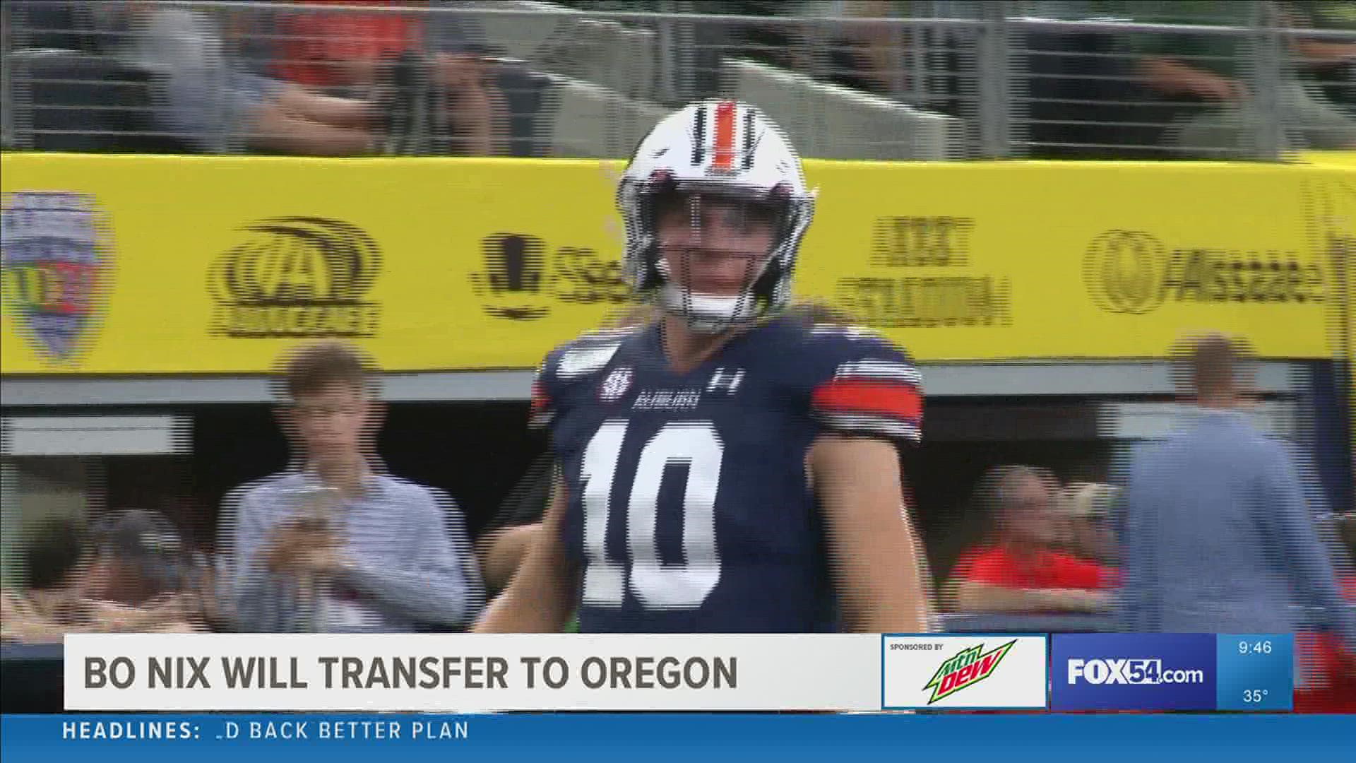Former Auburn quarterback Bo Nix is transferring to Oregon