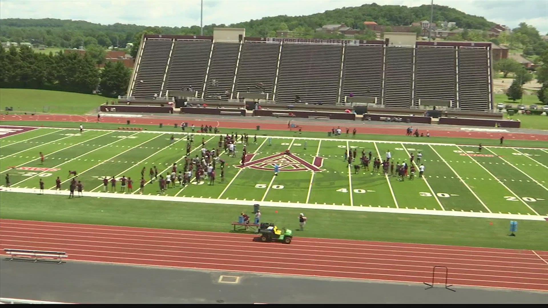 The new turf at Louis Crews Stadium has officially been installed on "The Hill" at AAMU. We got our first glance at the new playing surface at Coach Maynor's camp