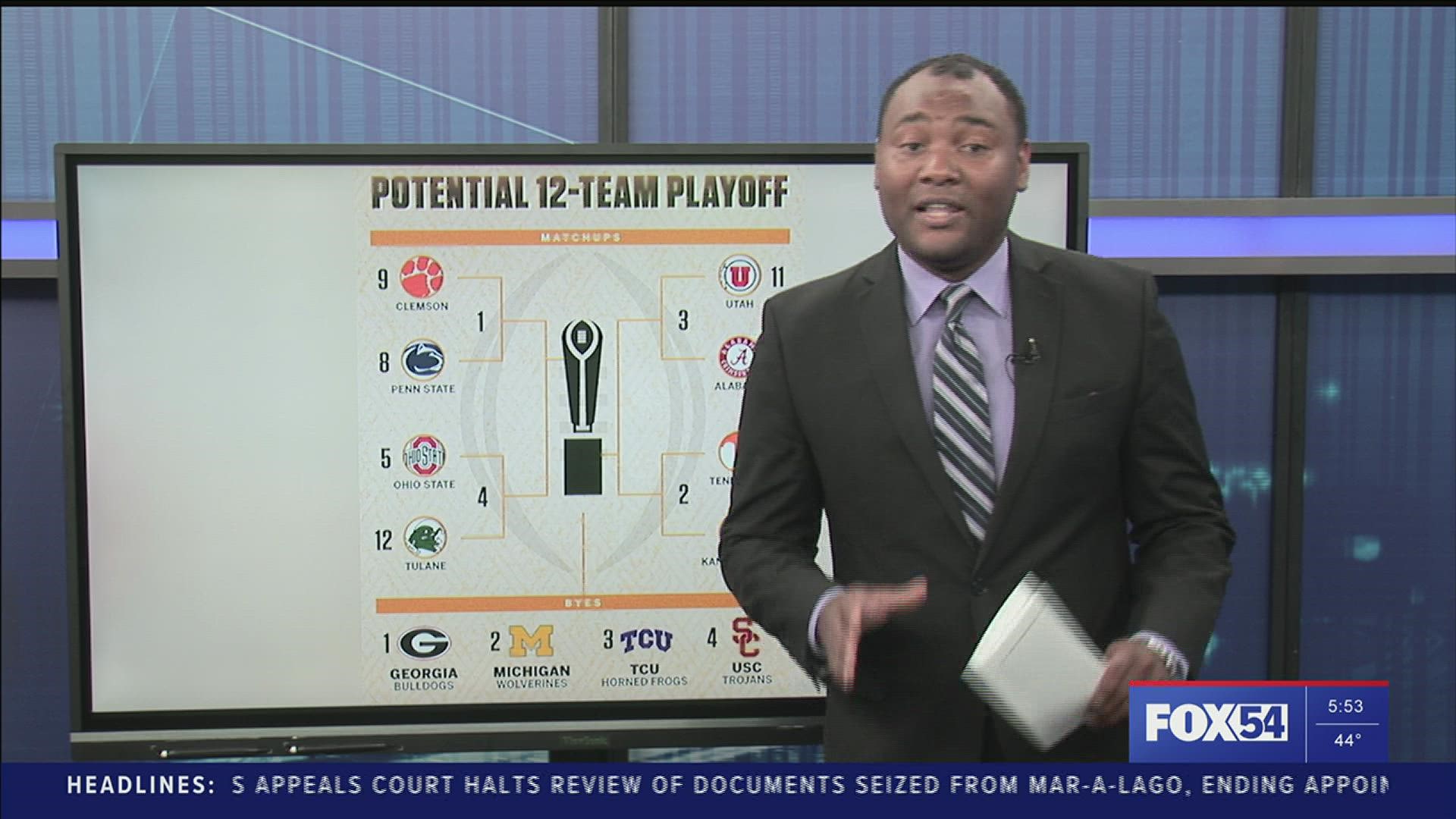 The CFP Board of Managers have agreed to begin a 12-team playoff during the 2024-25 season. Mo Carter broke down what a 12-team bracket would look like
