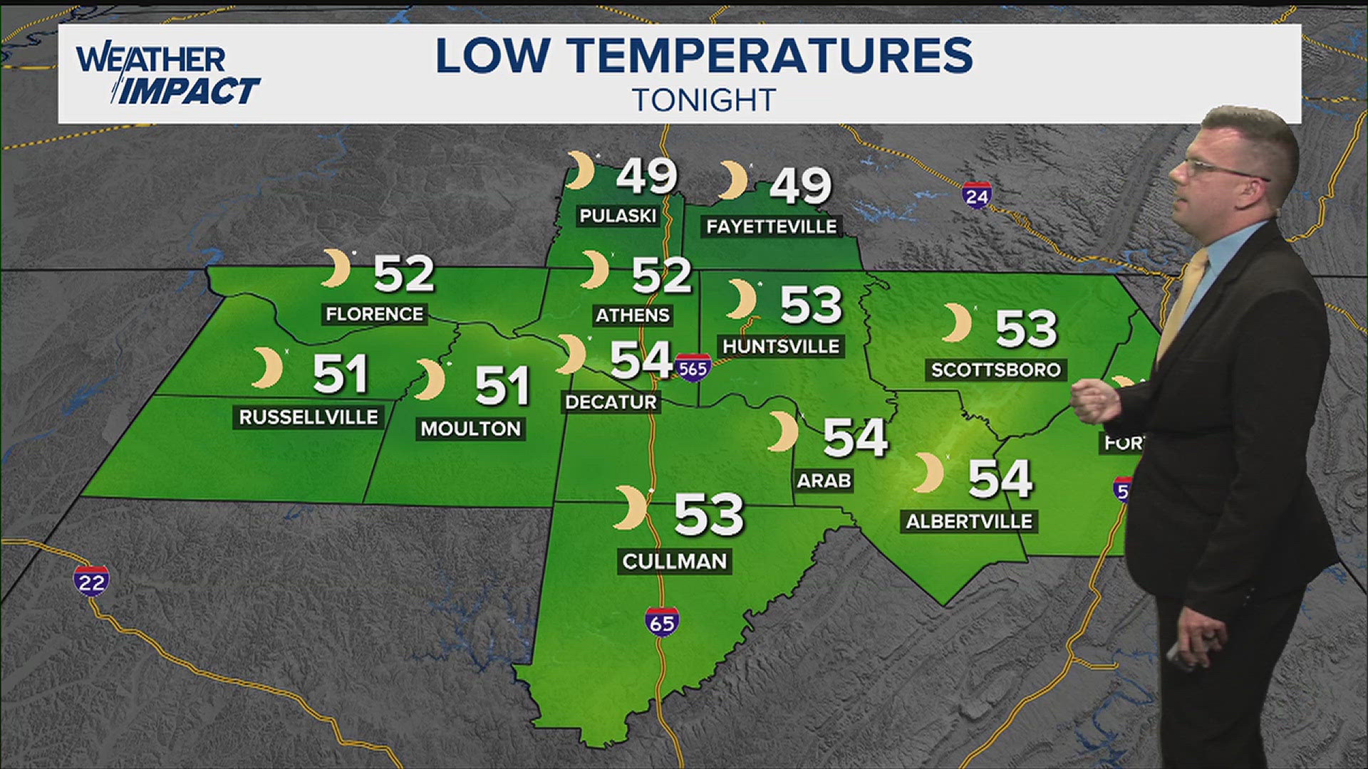 We continue to look at beautiful weather across the Tennessee Valley.