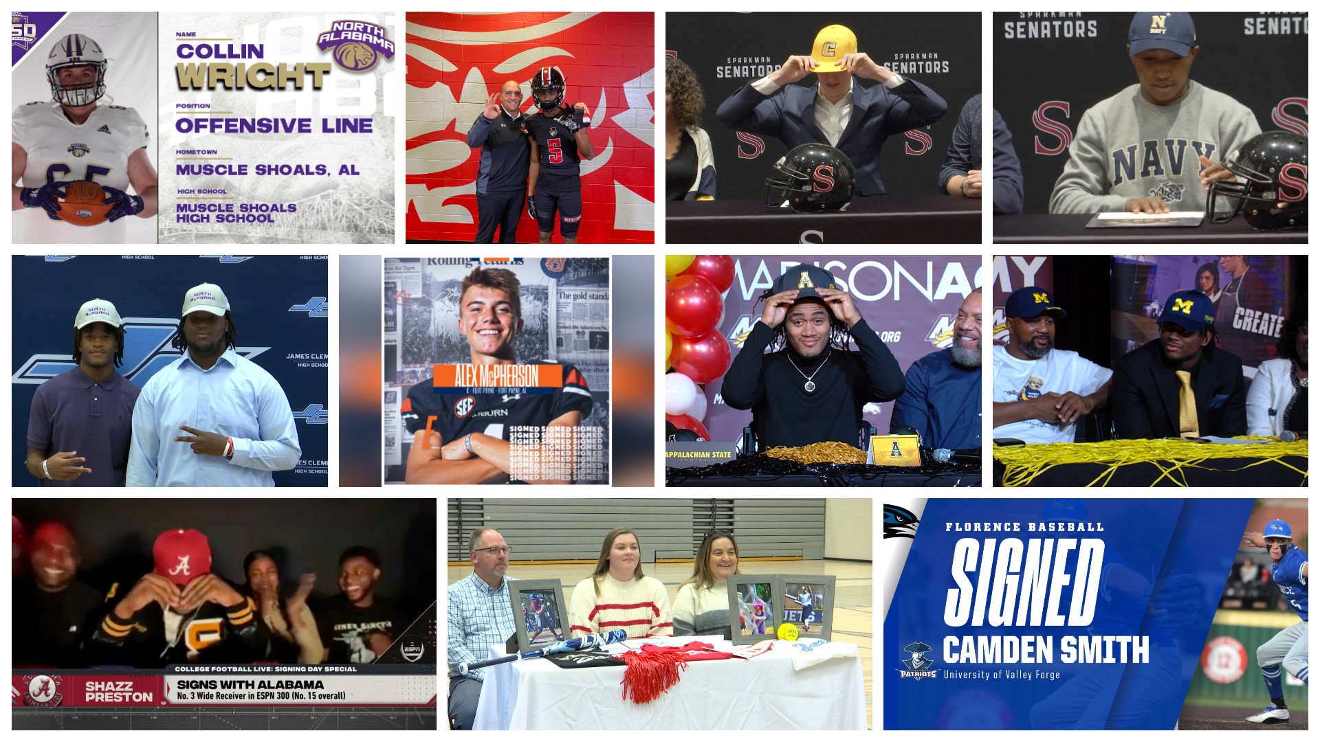 The Early Signing Period for college football season kicked off on Wednesday. Nearly a dozen local student-athletes signed National Letters of Intent.