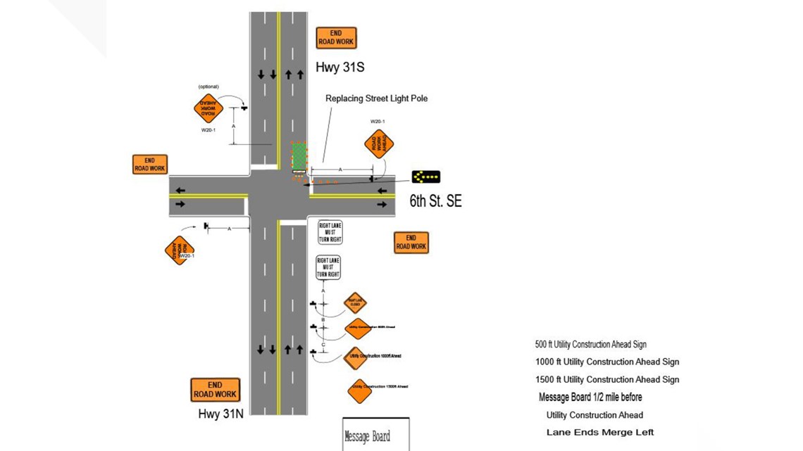 Decatur Utilities replacing street light pole, expect closure ...