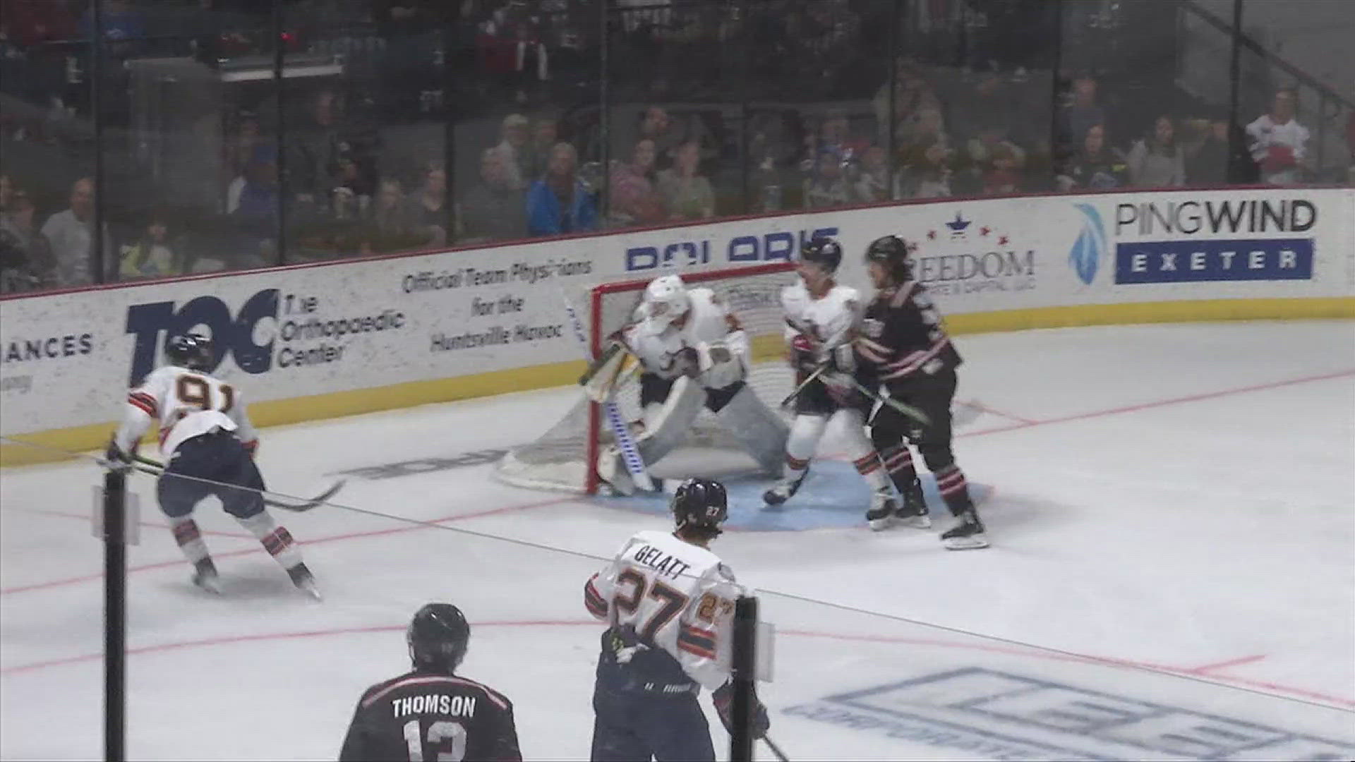 Havoc 3-2 in the 3rd during our 9:45 p.m. check-in with Simon Williams as Huntsville takes on the Rivermen