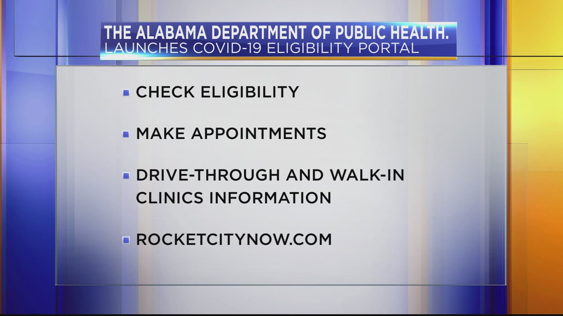 The new portal allows Alabamians to check their COVID vaccine eligibility status and schedule appointments.