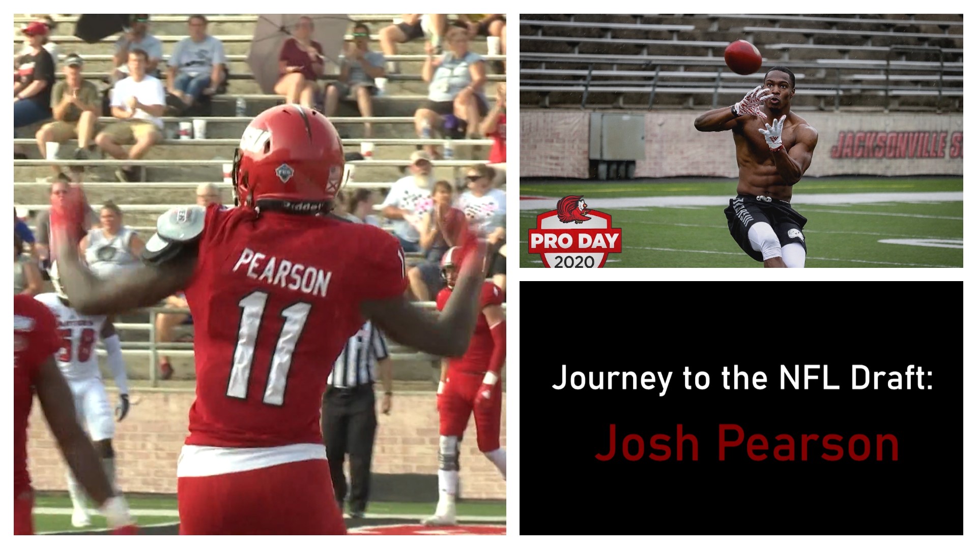 Decatur native Josh Pearson has had quite journey from his time at Austin High to Jacksonville State. Now he's preparing for the NFL Draft.