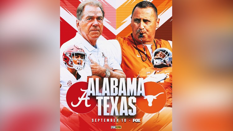 Alabama's week 2 road game at Texas officially set to air on FOX