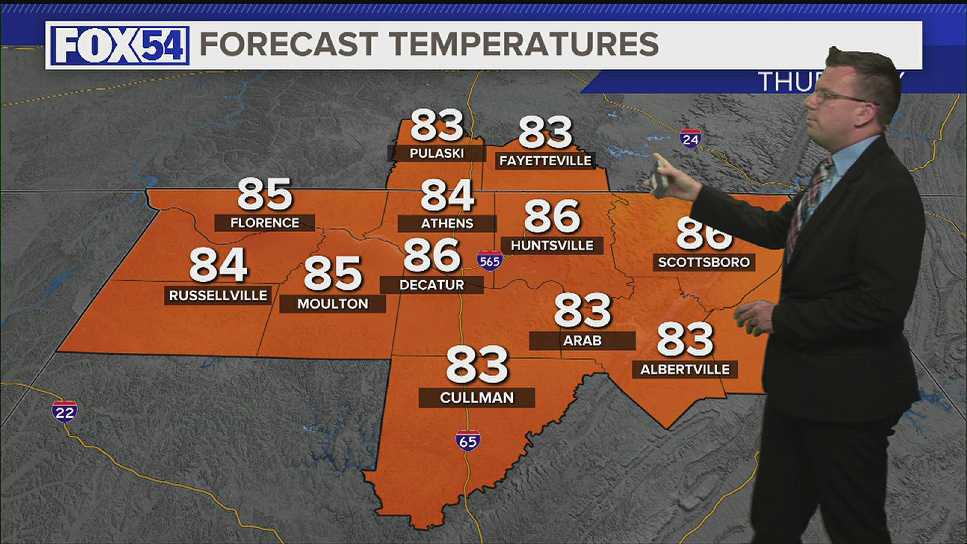 A warm Thursday before more showers and storms enter the Tennessee Valley on Friday.