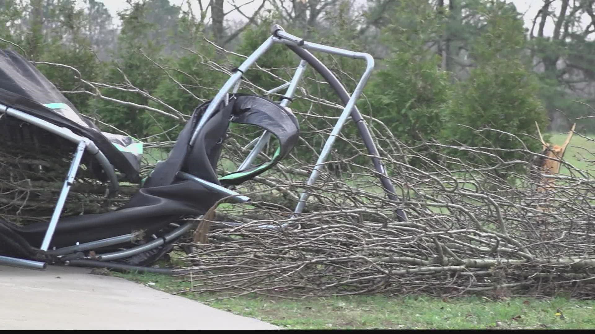 The town of Rainsville spent Thursday cleaning up after an EF-1 tornado struck on Wednesday night.