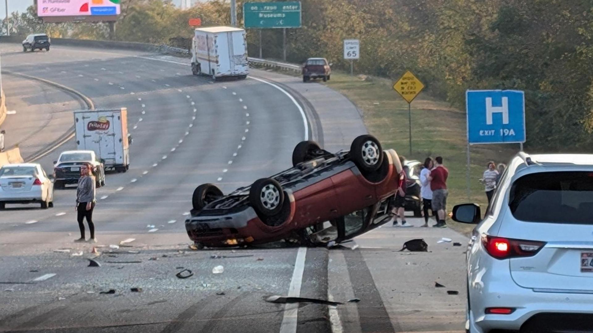 Eastbound collision near Memorial exit causes Monday morning delays